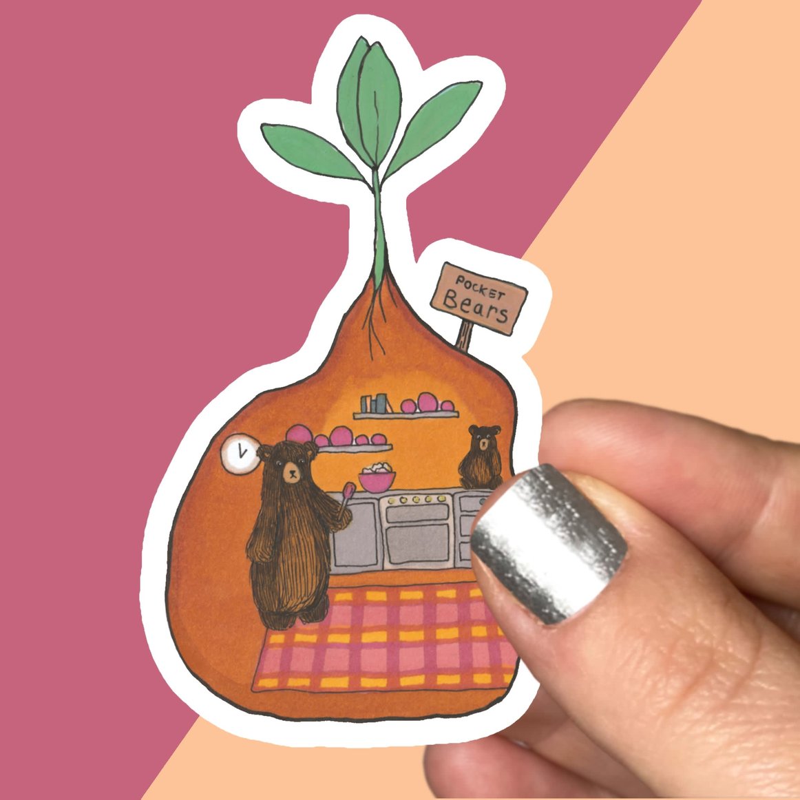 Pocket Bears Single Vinyl Sticker