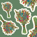 Wildflower Bunch Single Vinyl Sticker