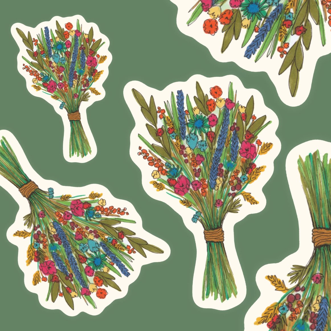 Wildflower Bunch Single Vinyl Sticker