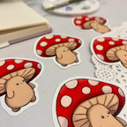 Button the Mushling Inventor Vinyl Sticker