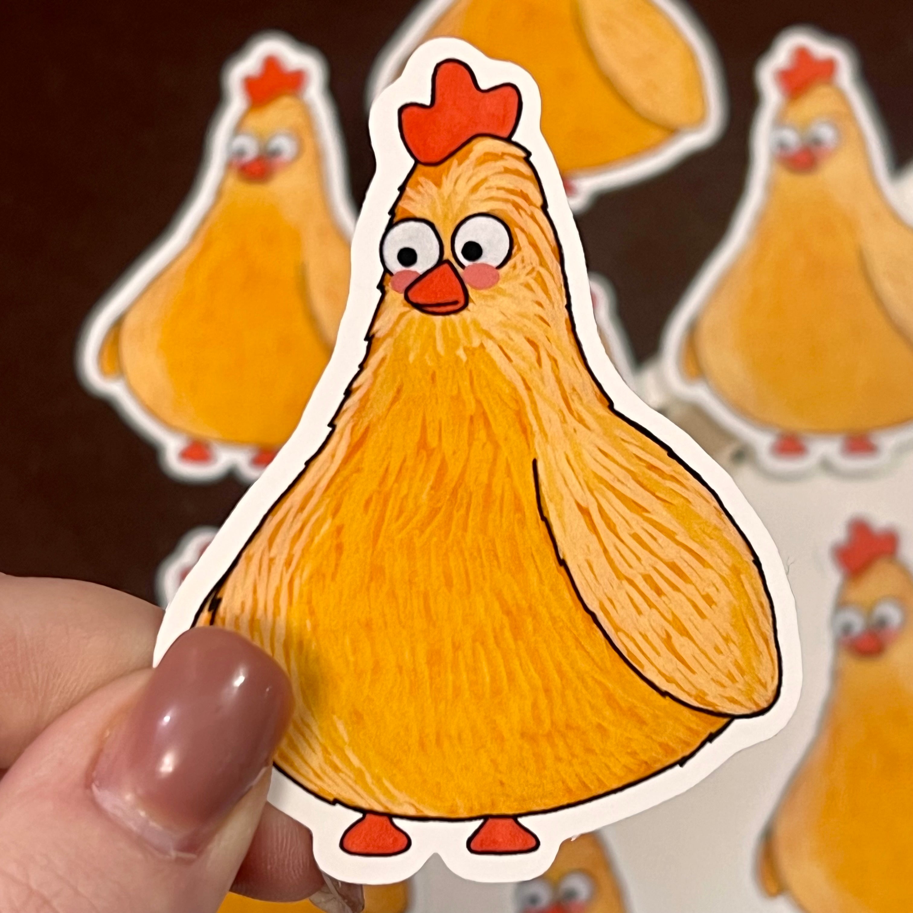 Hattie the Chicken Single Vinyl Sticker