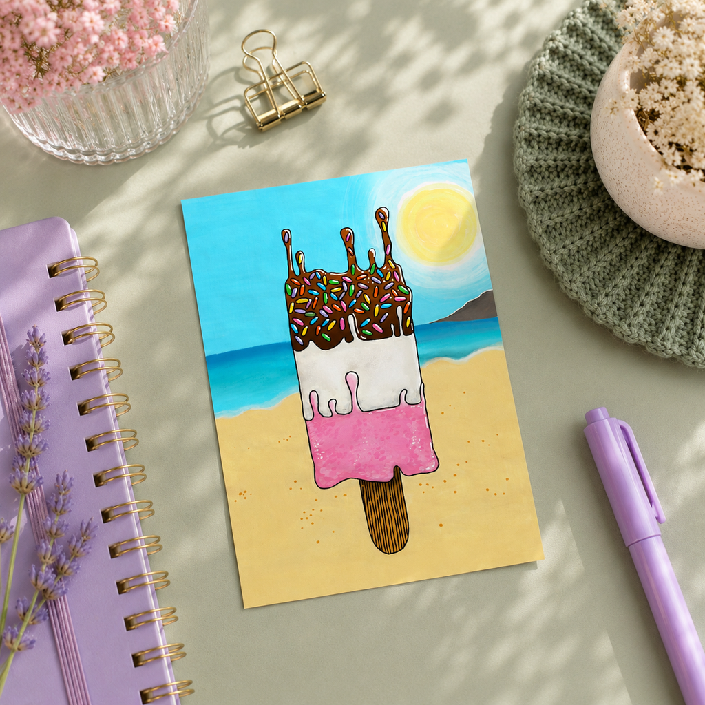 The Curious Melt That Defied Summer Art Print
