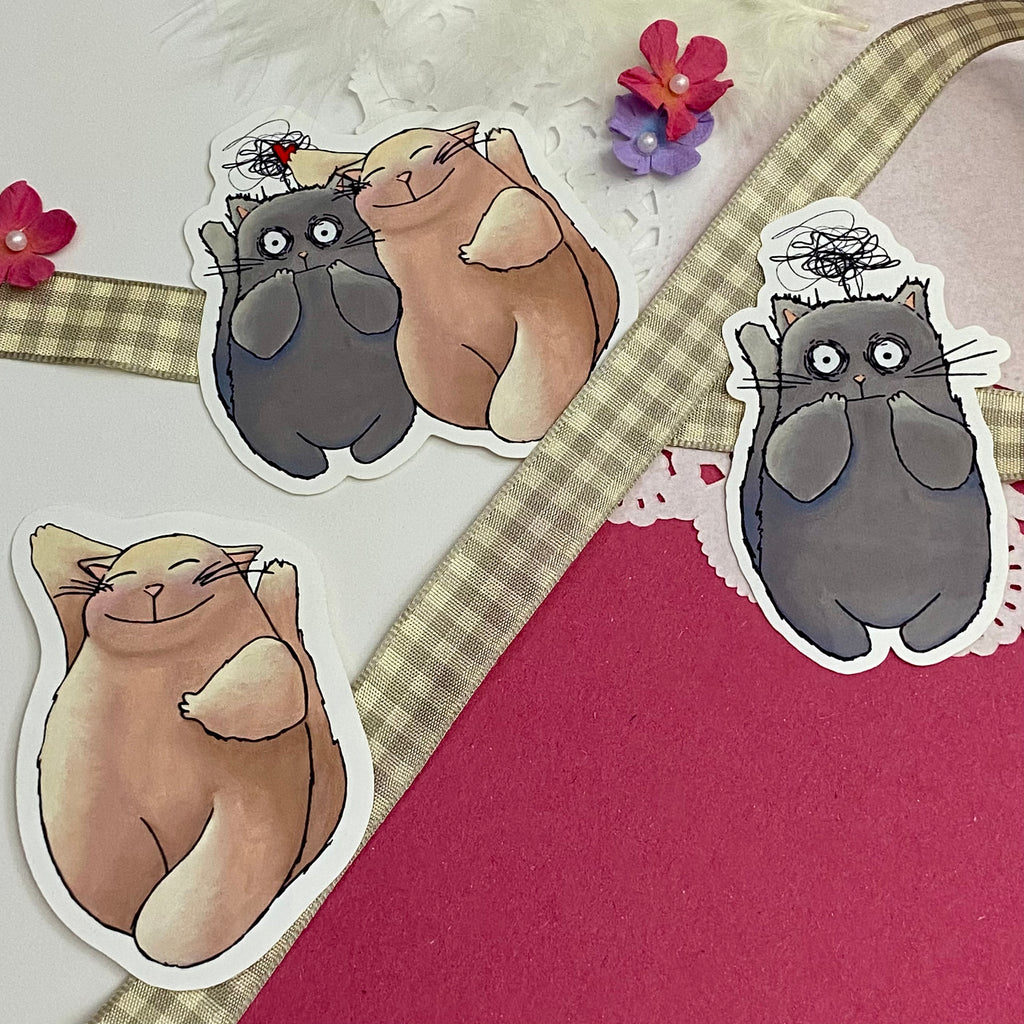 Emotion Cats Single Vinyl Sticker