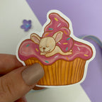 William the Cupcake Chihuahua Single Vinyl Sticker