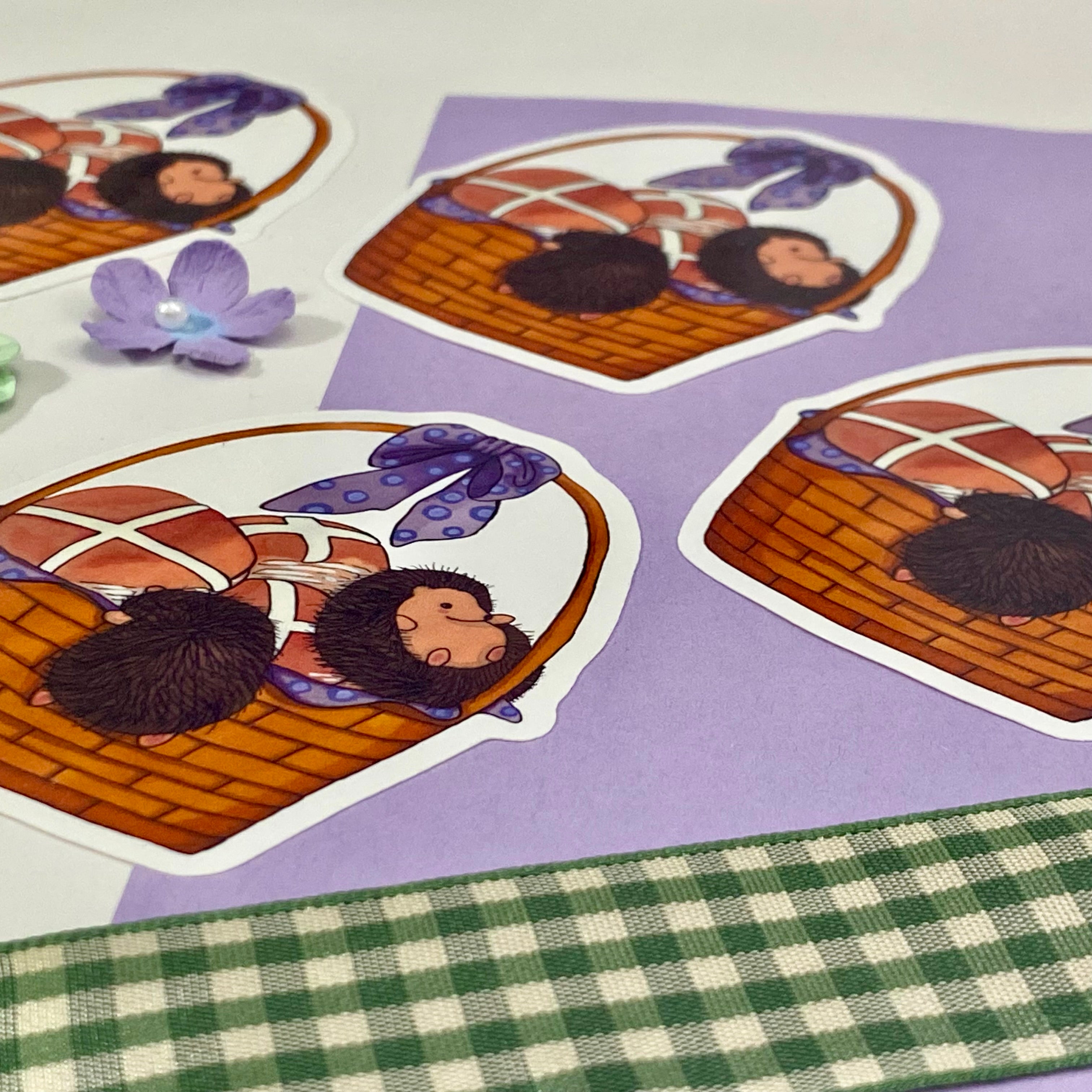 Hot-Cross Hedgehogs Single Vinyl Sticker