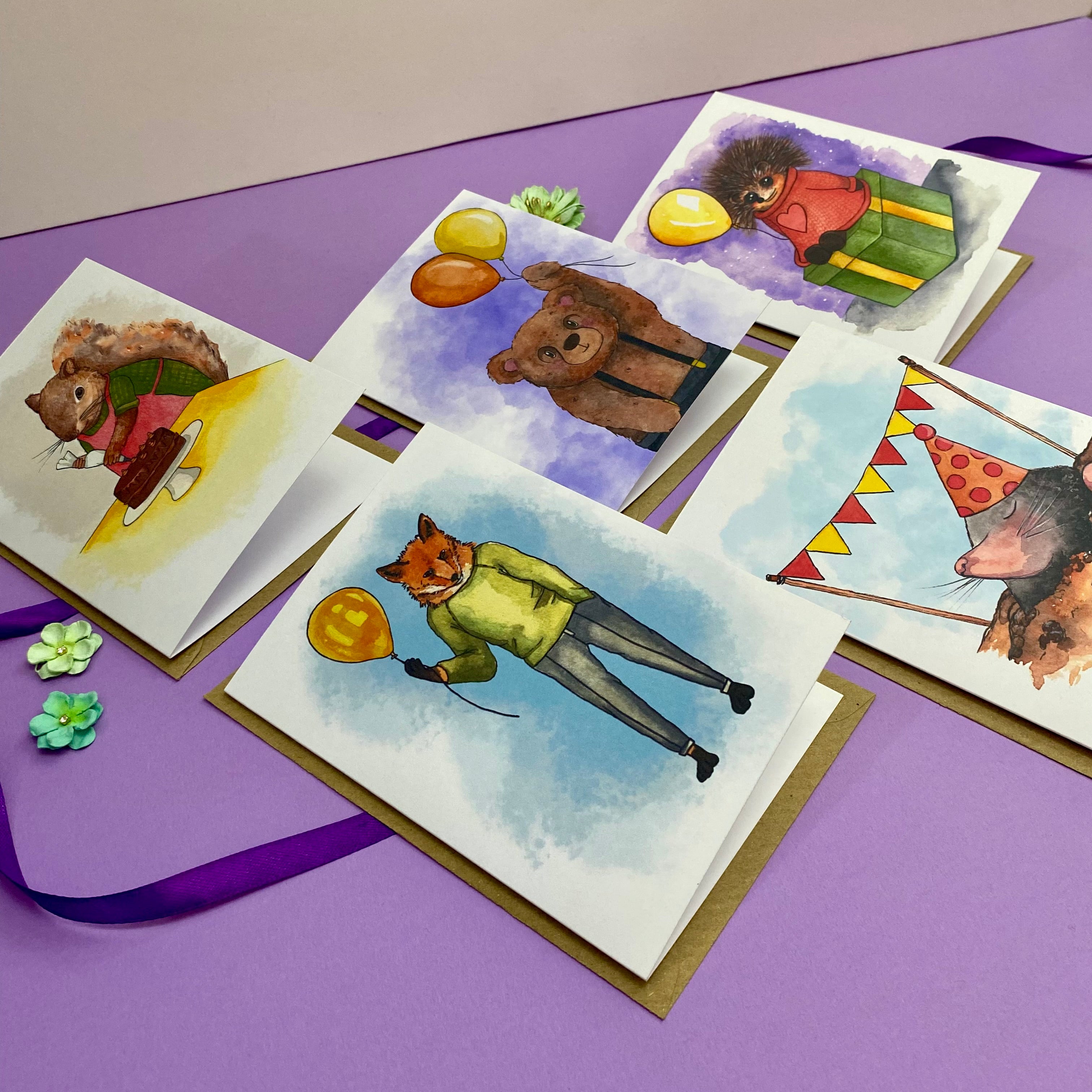 Woodland Creatures Greeting Cards