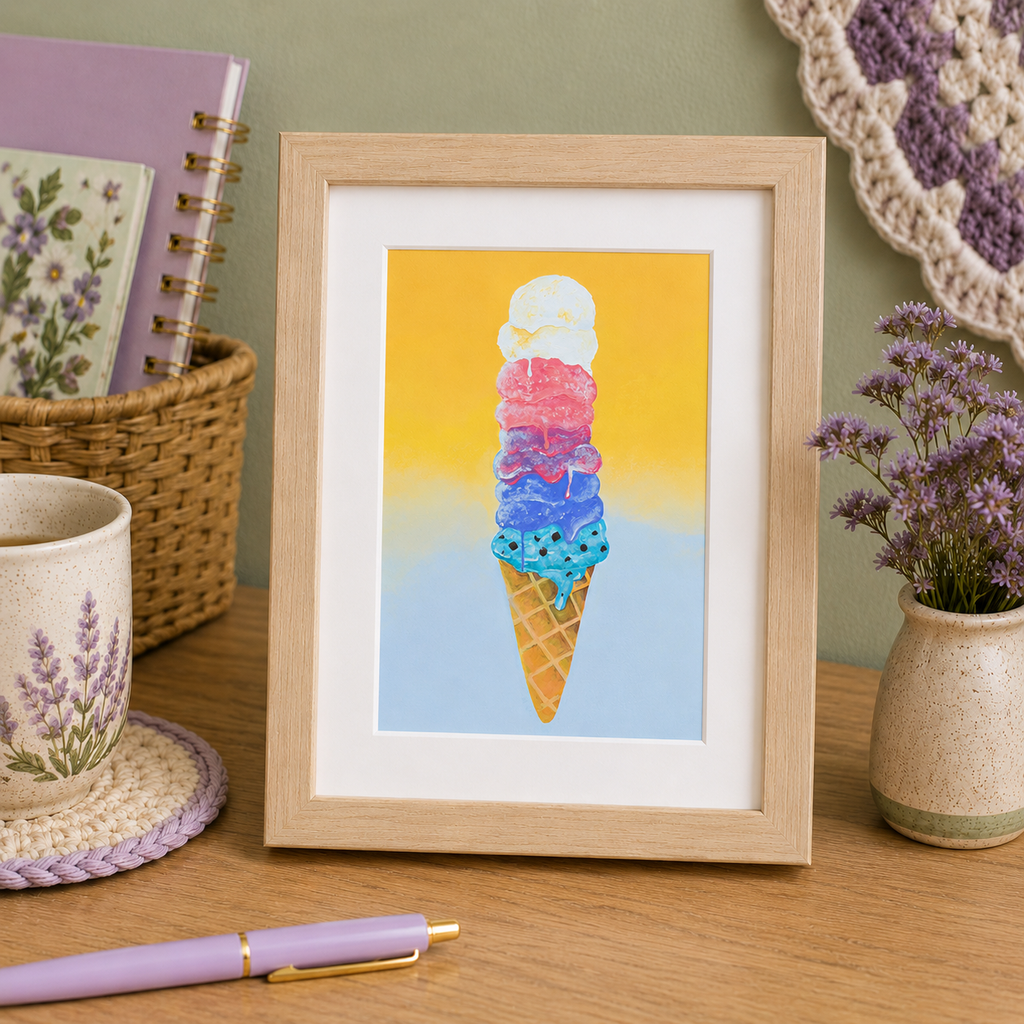 The Sweetest Scoop of Summer Icecream Art Print