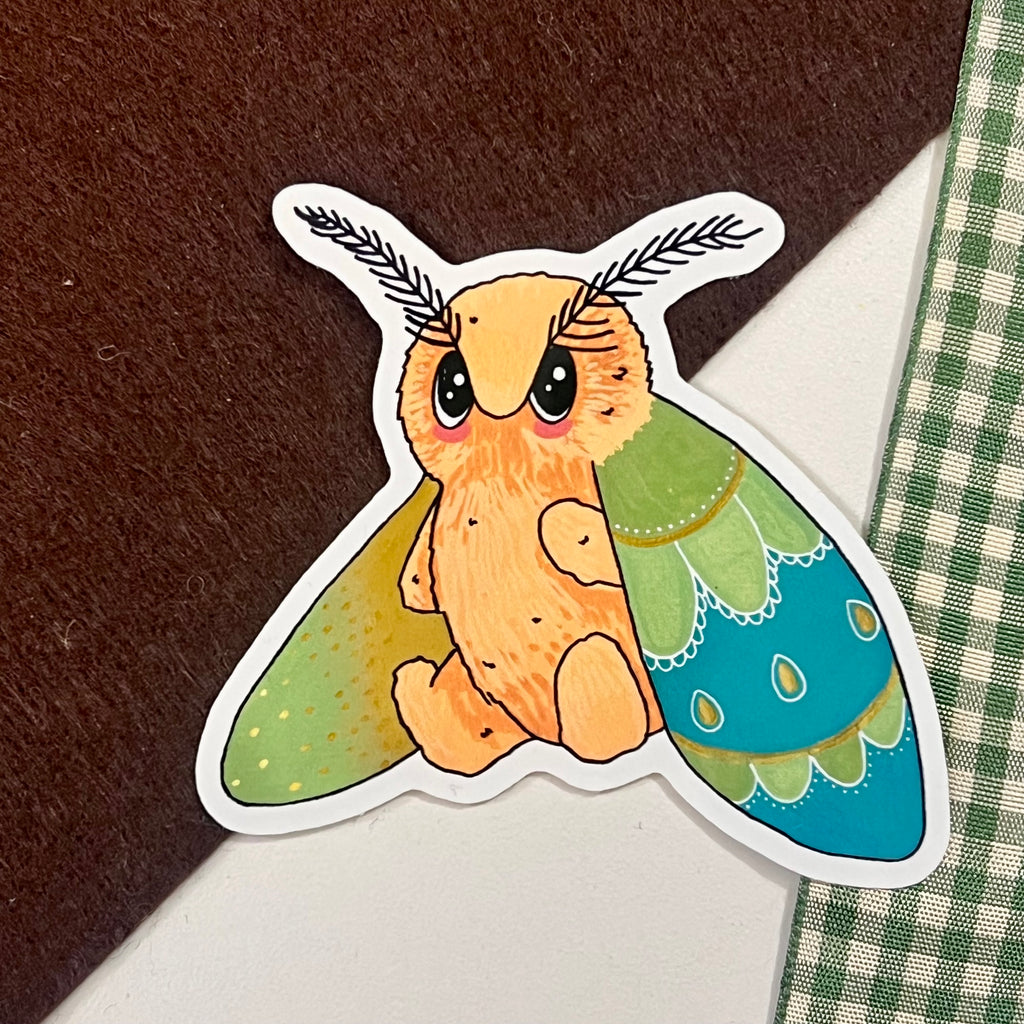 Pistachio the Moth Single Vinyl Sticker