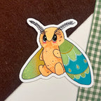 Pistachio the Moth Single Vinyl Sticker