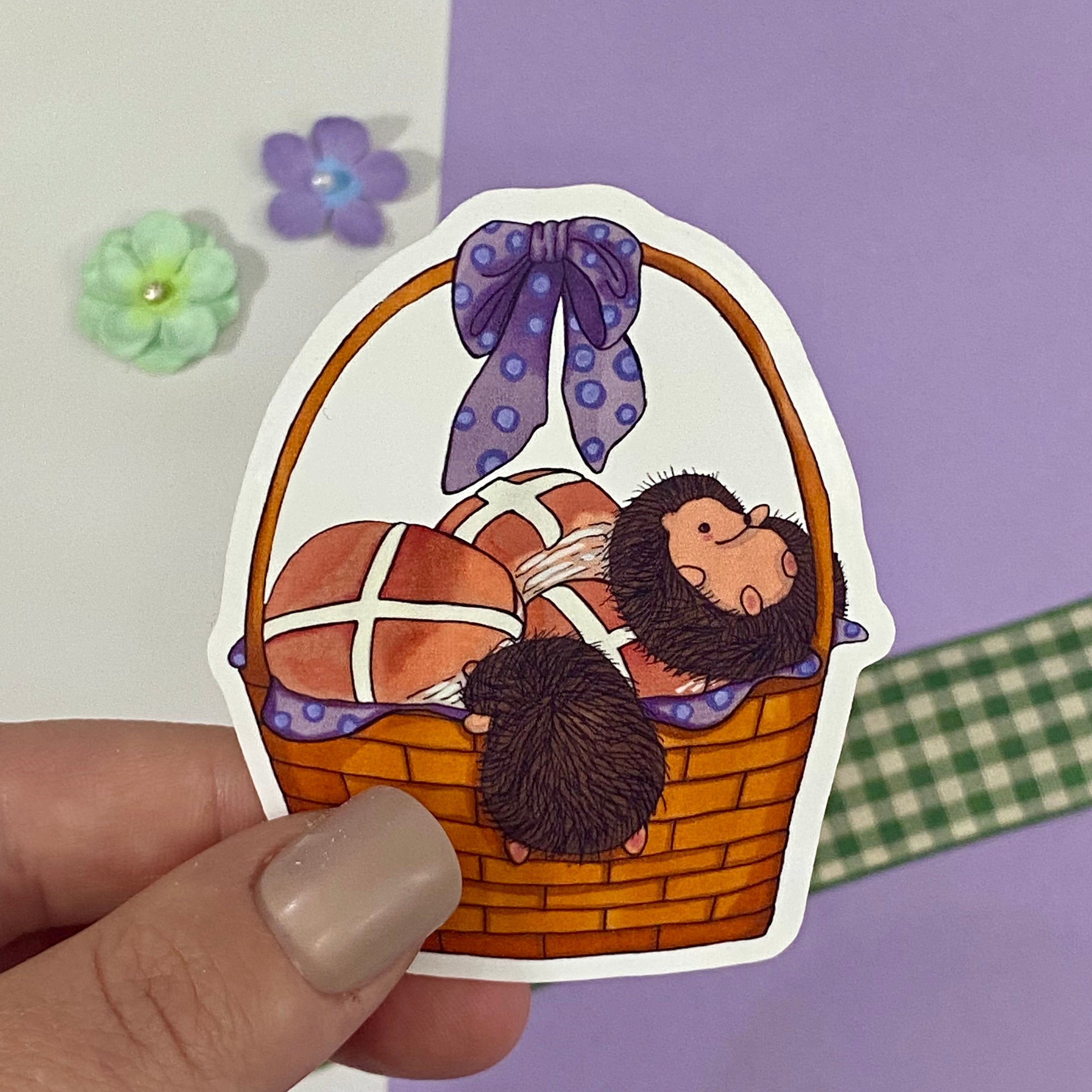 Hot-Cross Hedgehogs Single Vinyl Sticker
