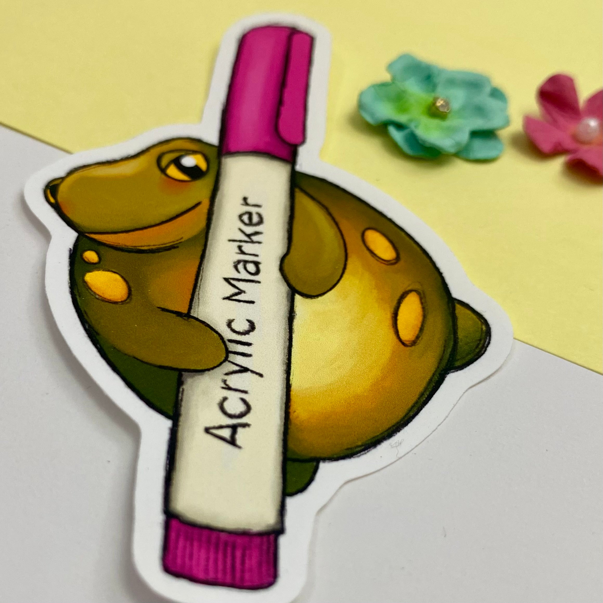 Frog Artist Duo Single Vinyl Stickers