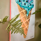 The Sweetest Scoop of Summer Original Painting on Canvas