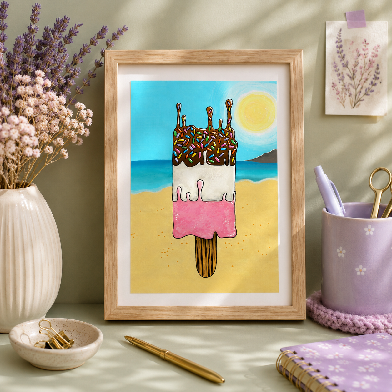 The Curious Melt That Defied Summer Art Print