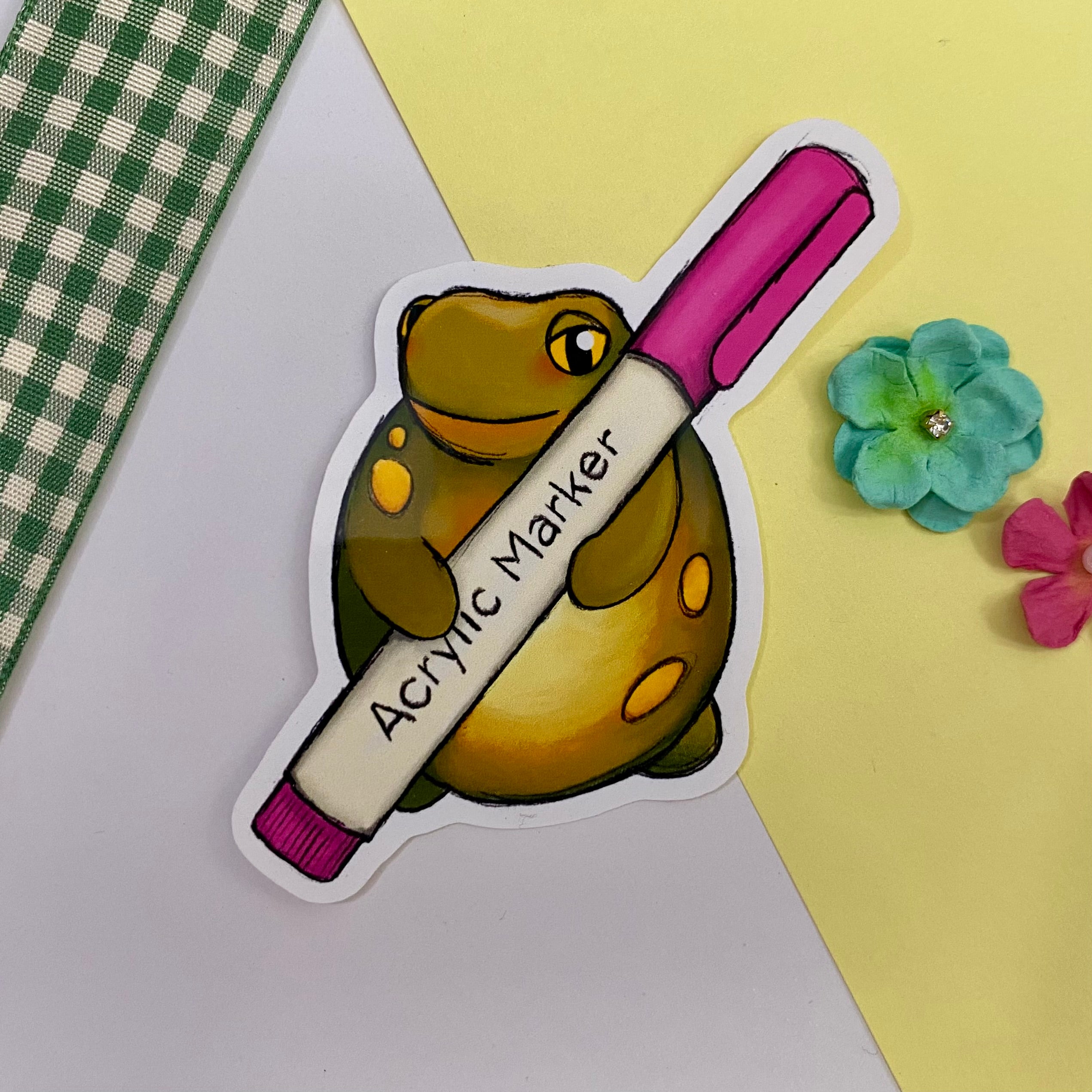 Frog Artist Duo Single Vinyl Stickers