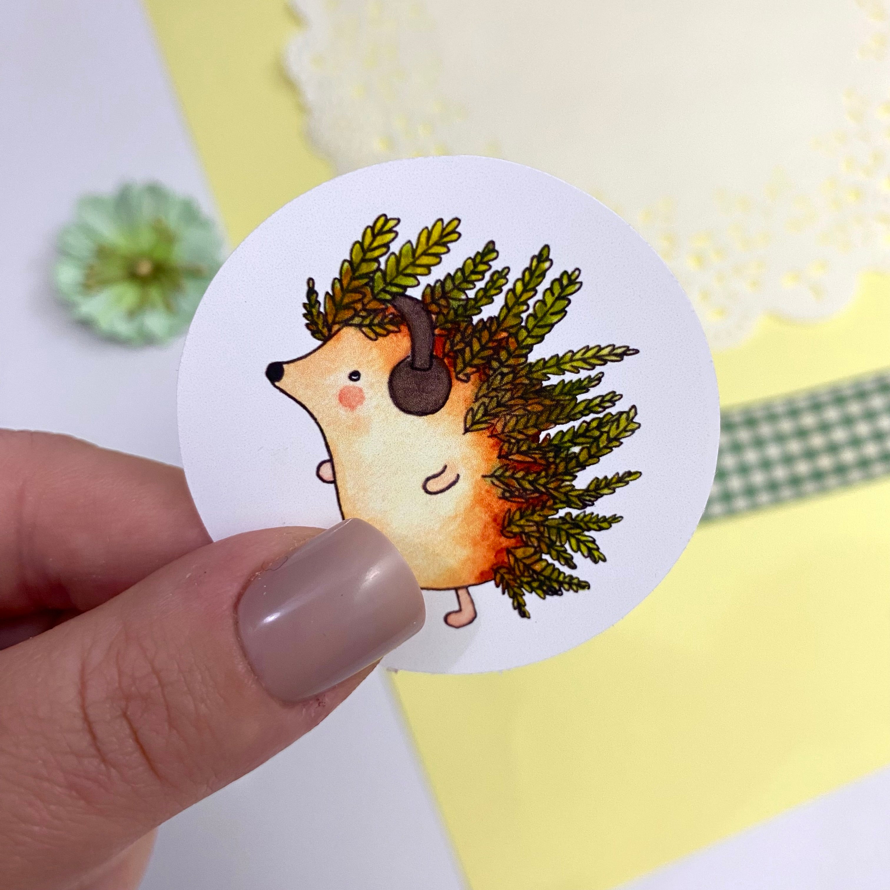 Fern the Hedgehog Single Vinyl Sticker