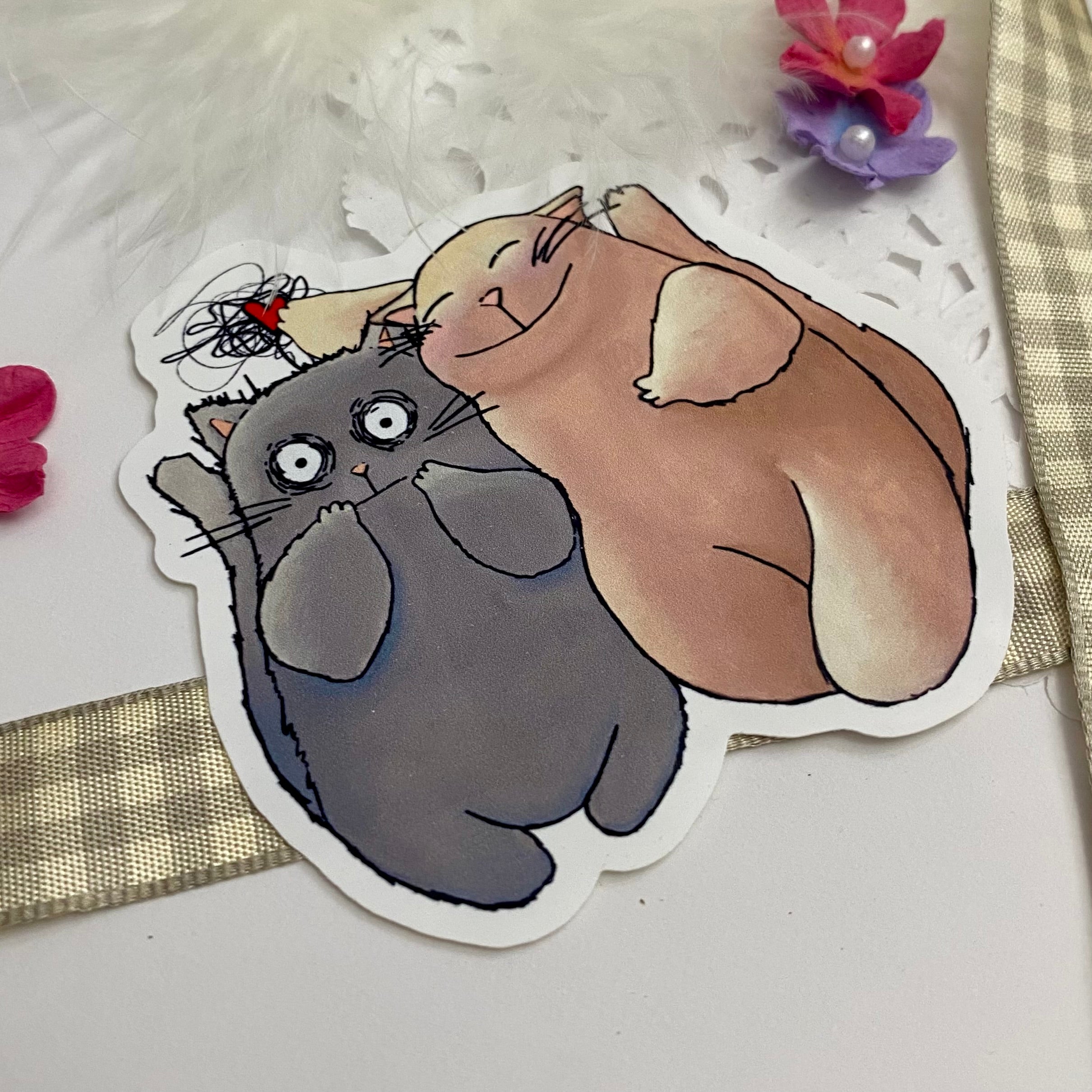 Emotion Cats Single Vinyl Sticker