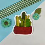 Cactus Friends Single Vinyl Sticker