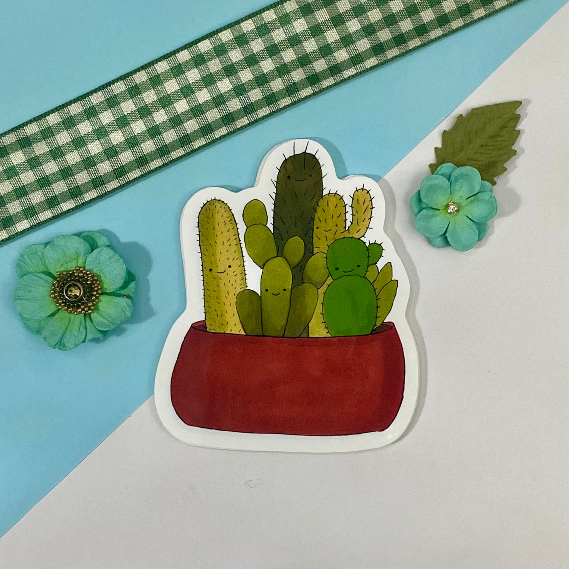 Cactus Friends Single Vinyl Sticker