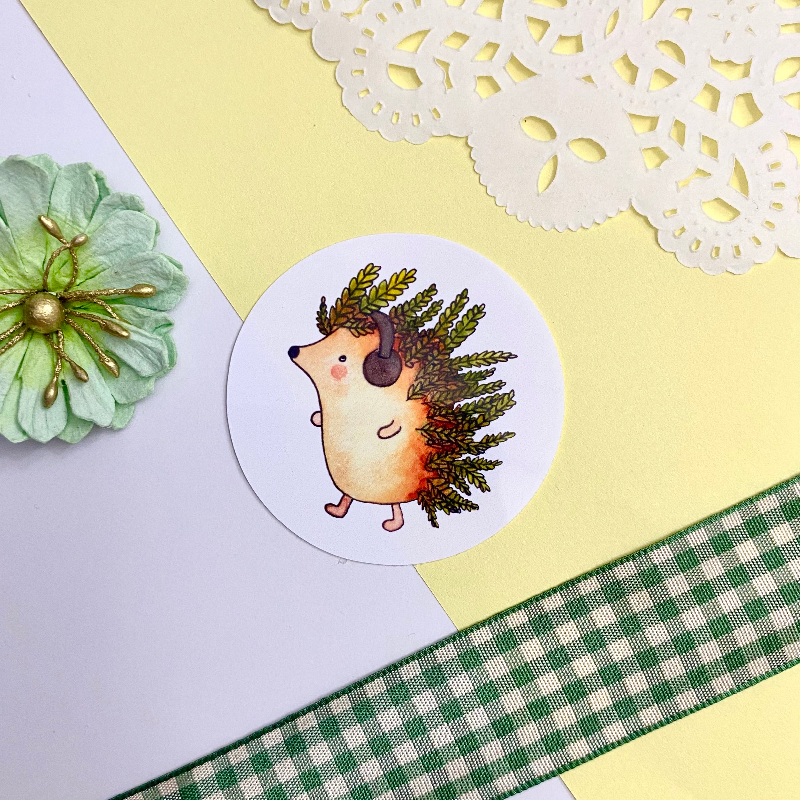 Fern the Hedgehog Single Vinyl Sticker
