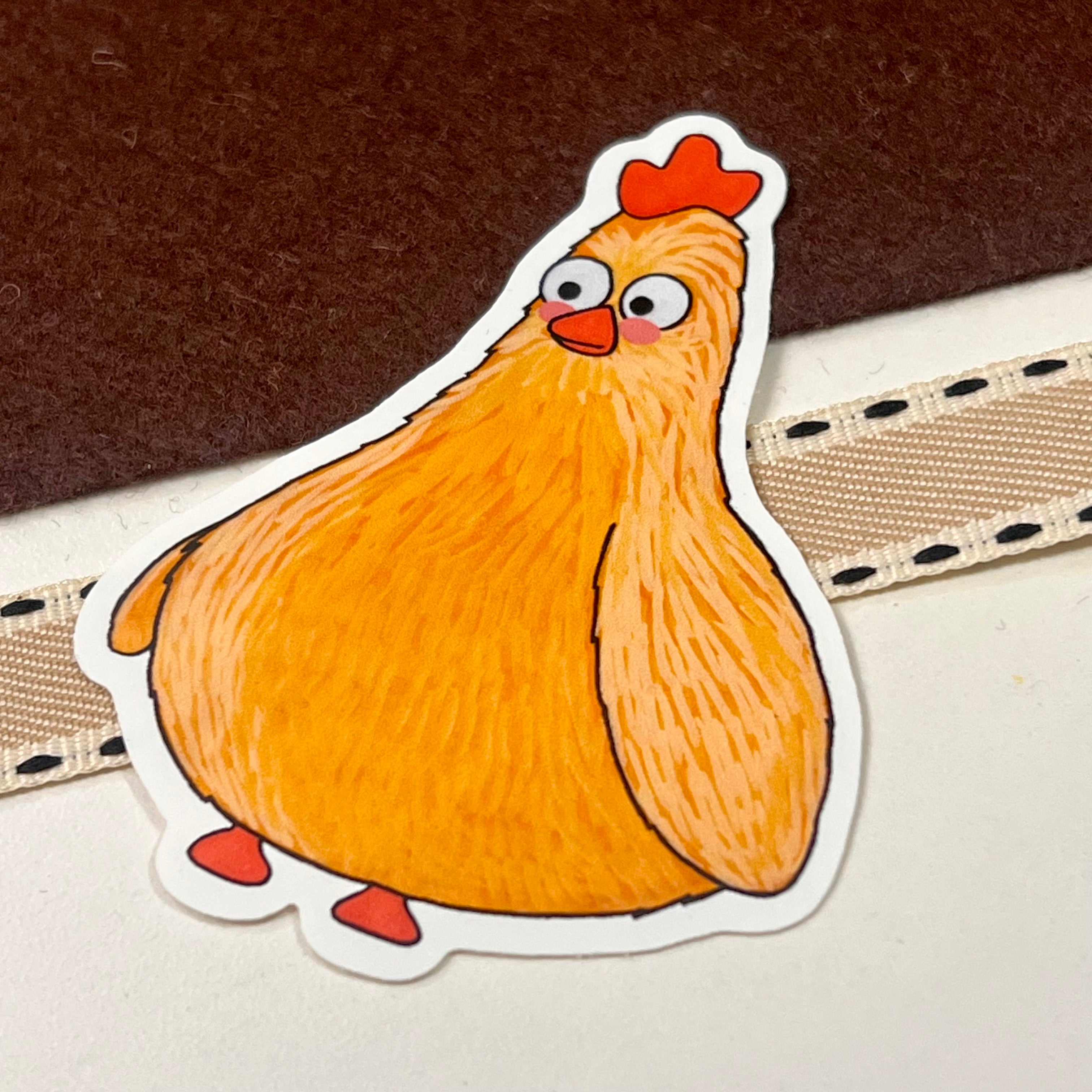 Hattie the Chicken Single Vinyl Sticker