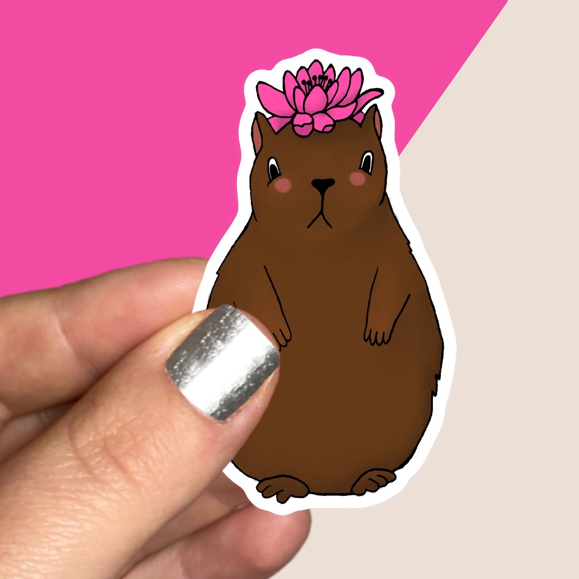 Capybarbara Single Vinyl Sticker