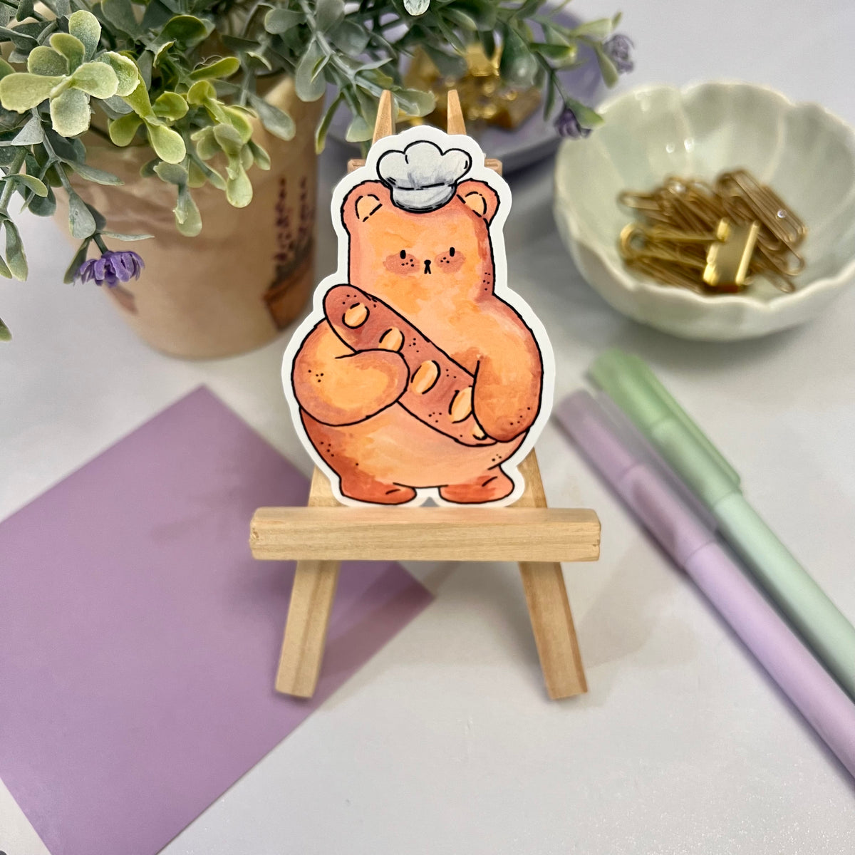 Bearguette our little Bread Bear Single Vinyl Sticker