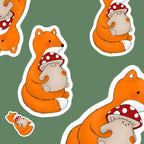 Felix and Button Single Vinyl Sticker