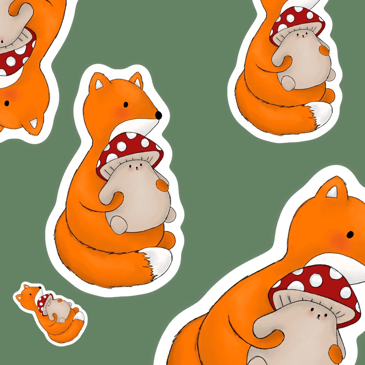 Felix and Button Single Vinyl Sticker