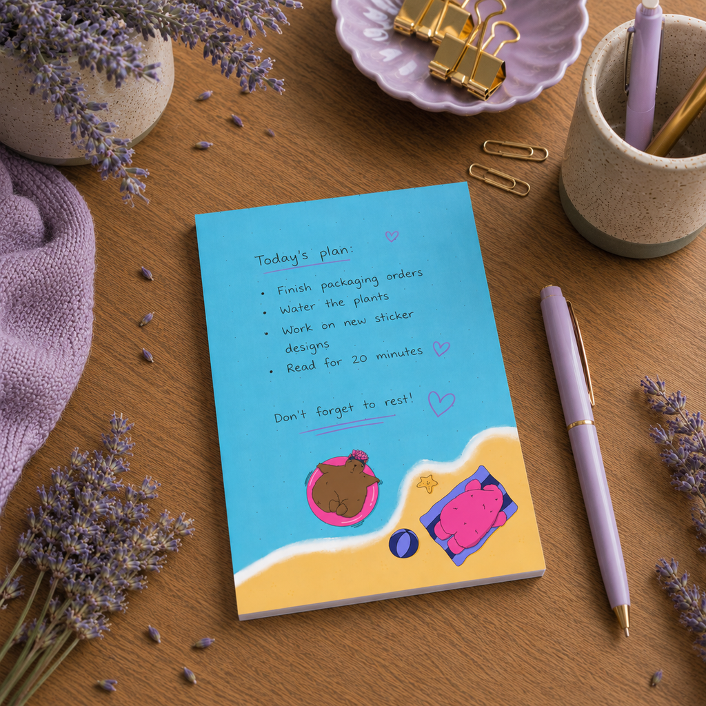 The Island of Capybaradise A6 Notepad