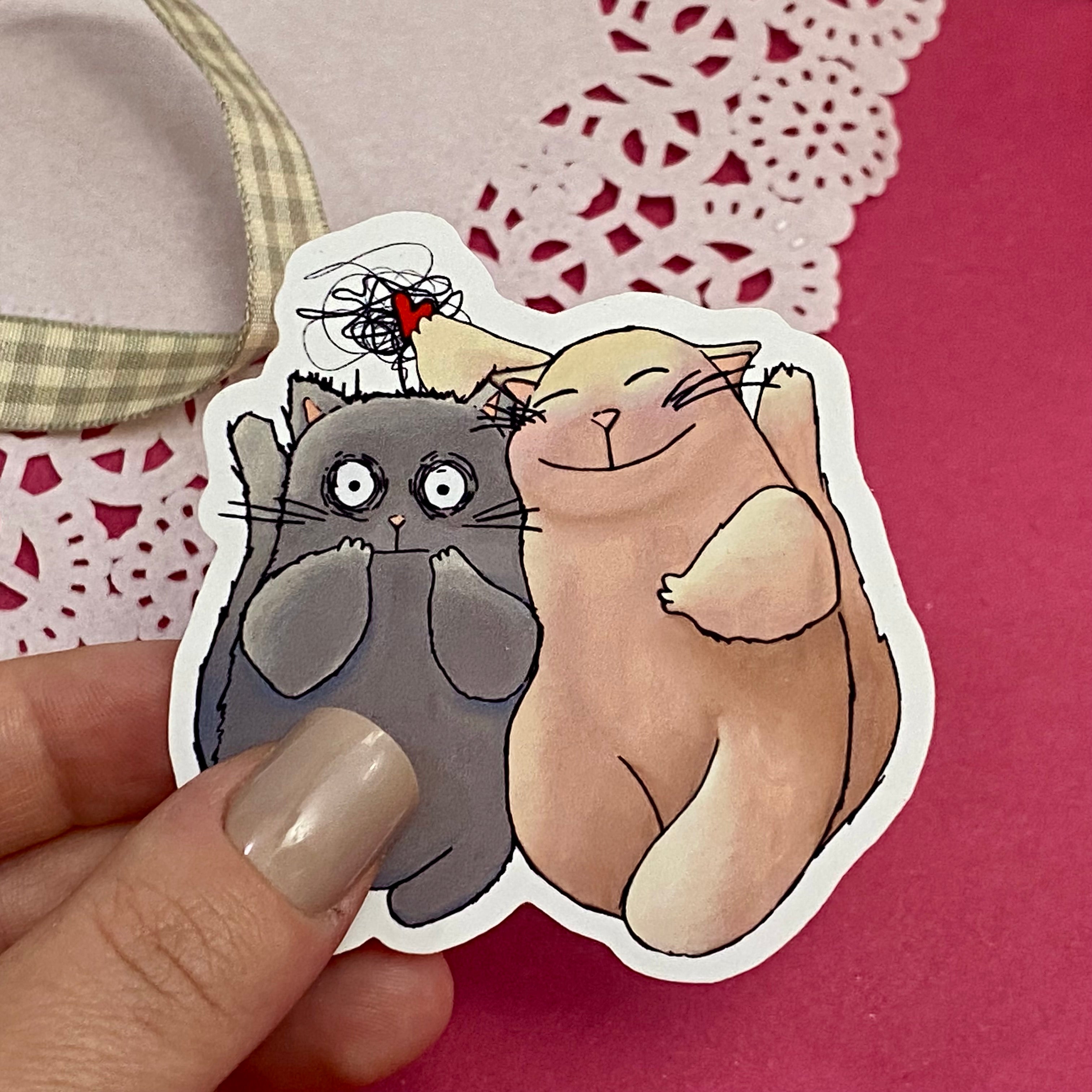Emotion Cats Single Vinyl Sticker