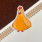 Hattie the Chicken Single Vinyl Sticker