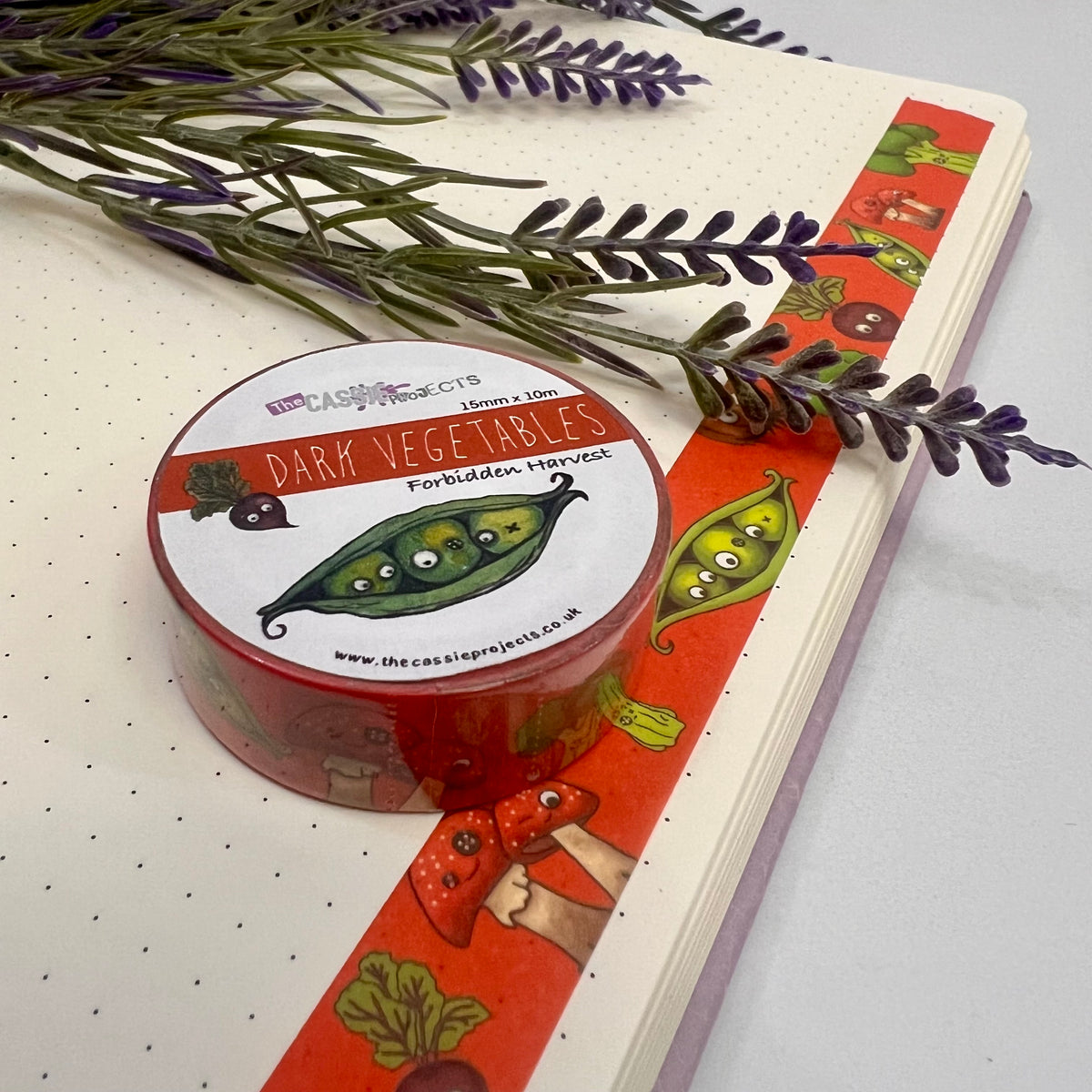 Dark Vegetables: Forbidden Harvest Washi Tape