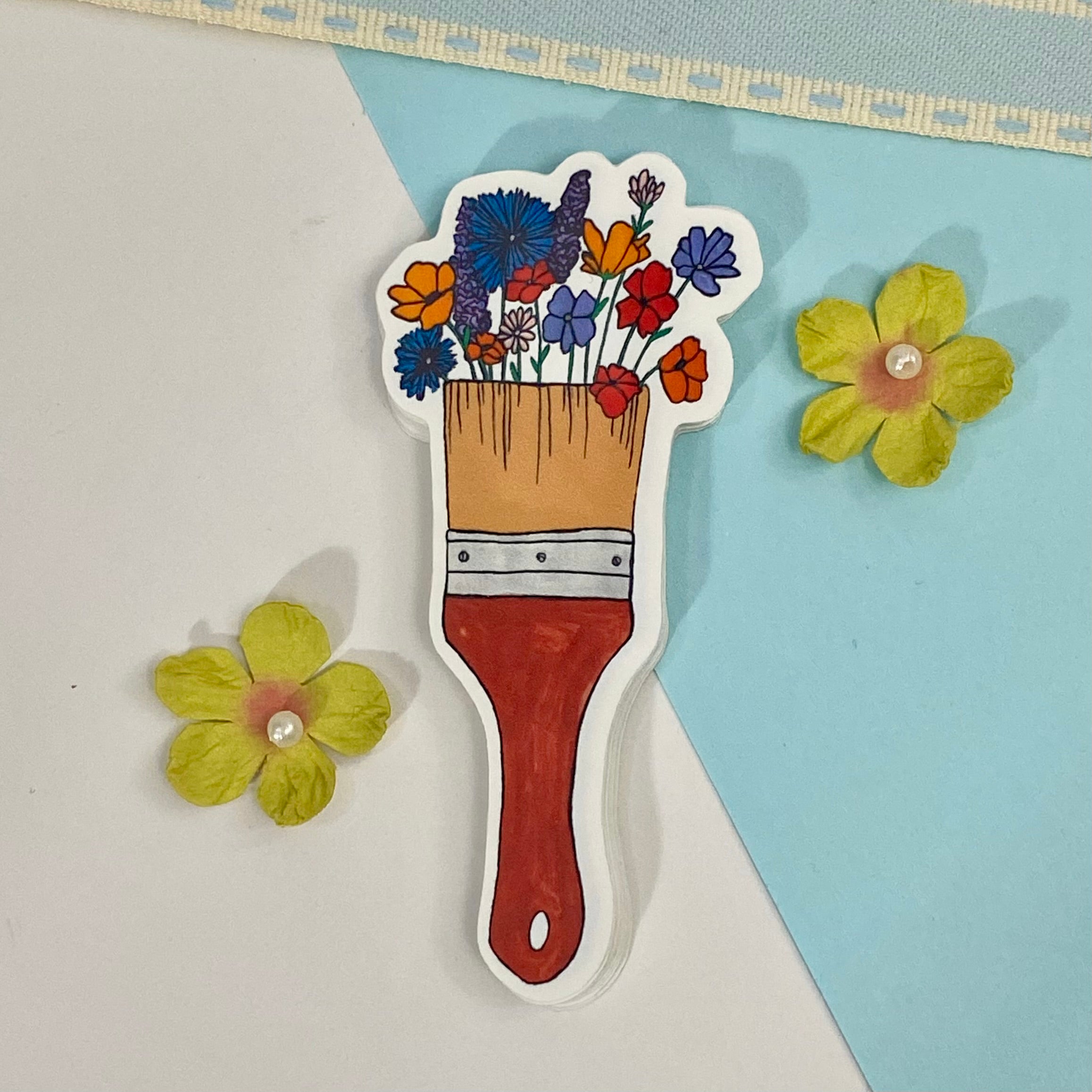 Painting Wild Flowers Single Vinyl Sticker