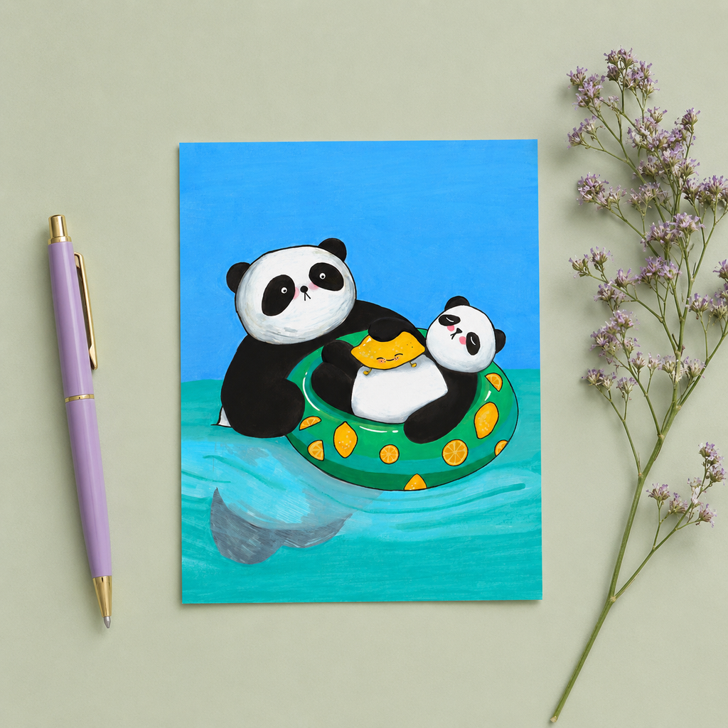 Bonsai and Yuzu's Gentle Drift Art Print