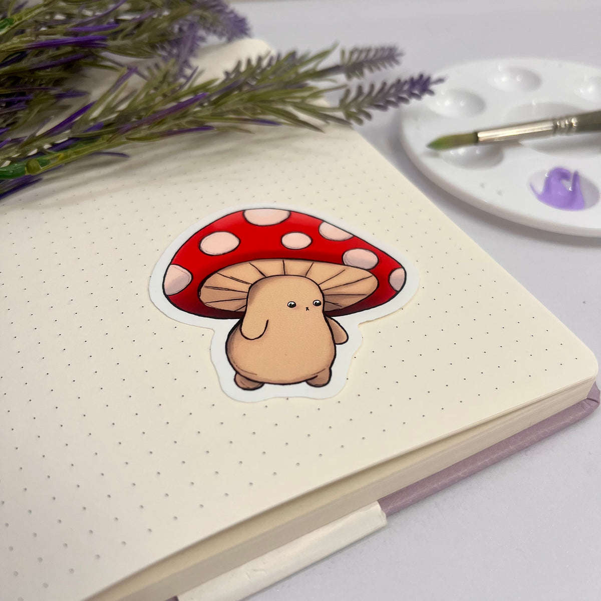 Button the Mushling Inventor Vinyl Sticker