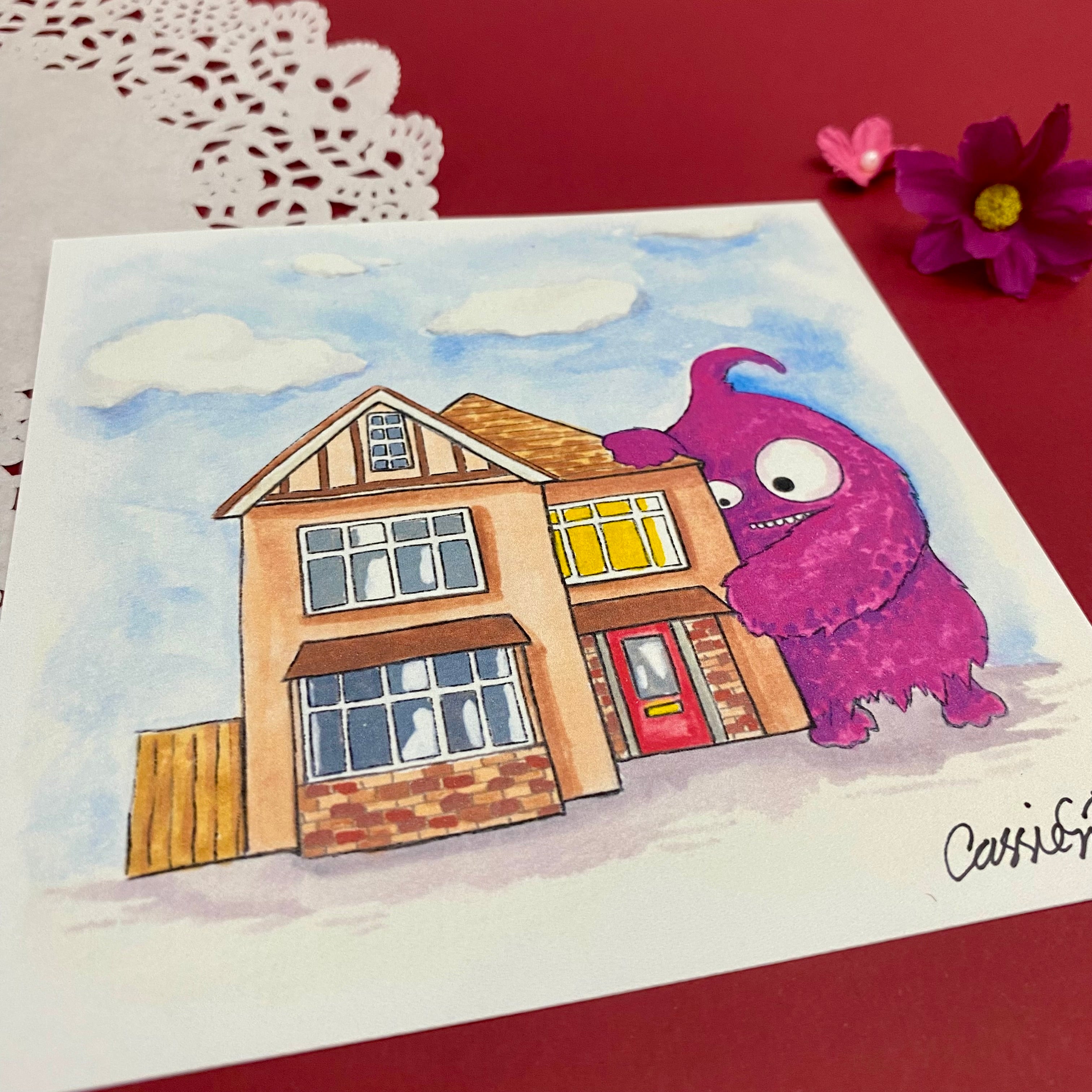 Snugglezilla Art Print