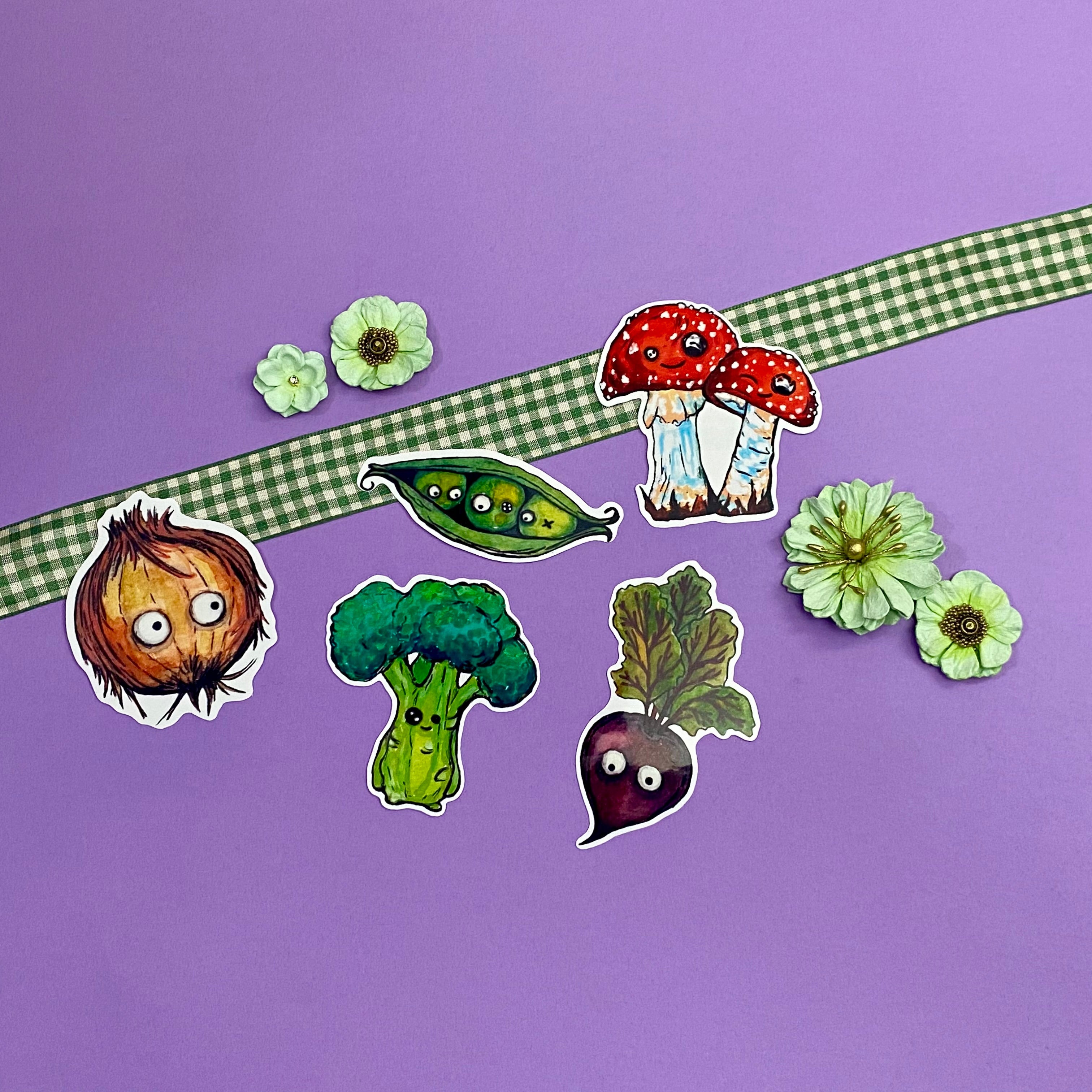 Dark Vegetables Vinyl Sticker Bundle