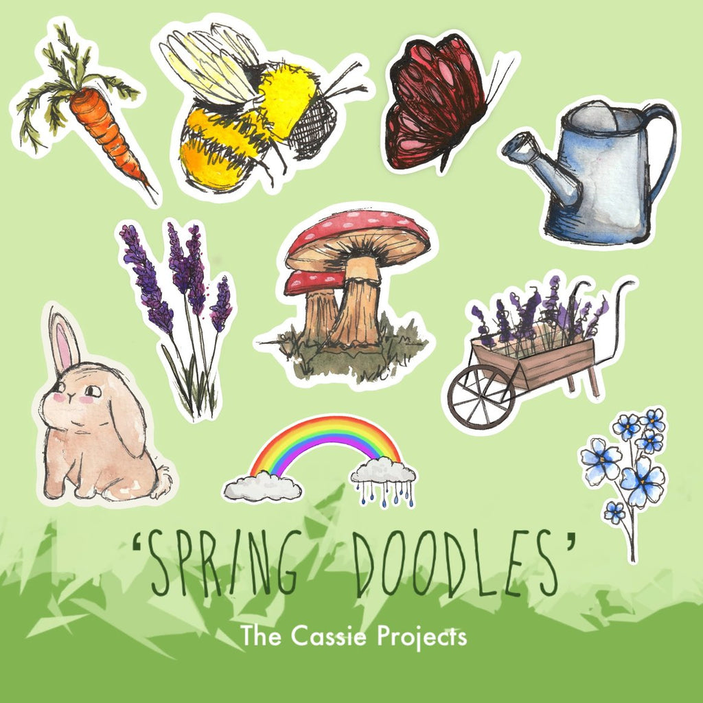 Spring Doodles Vinyl Sticker Bundle