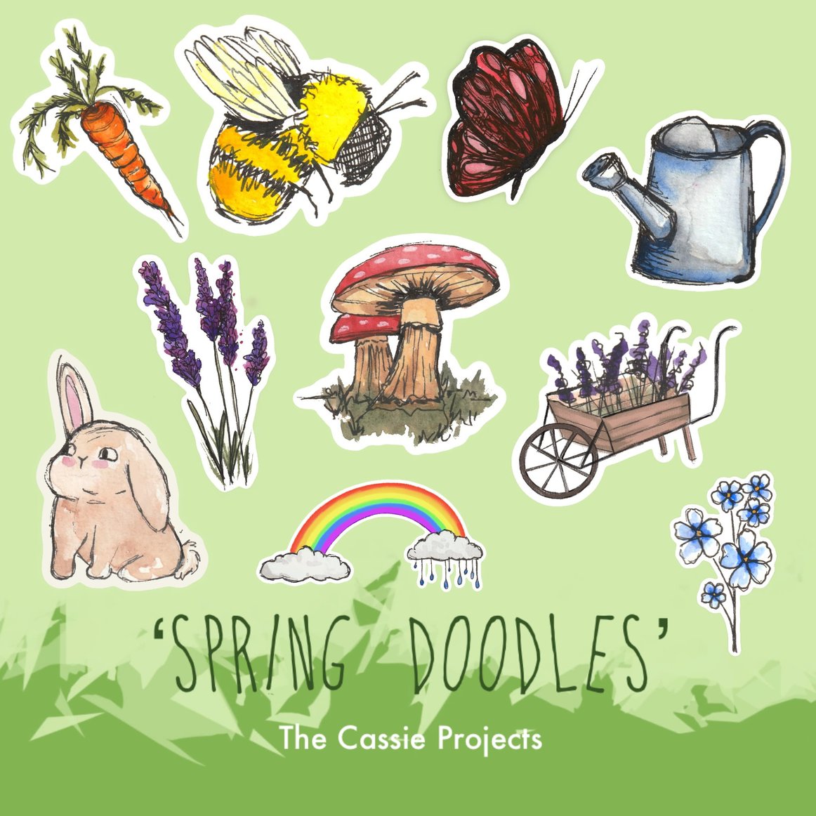 Spring Doodles Vinyl Sticker Bundle