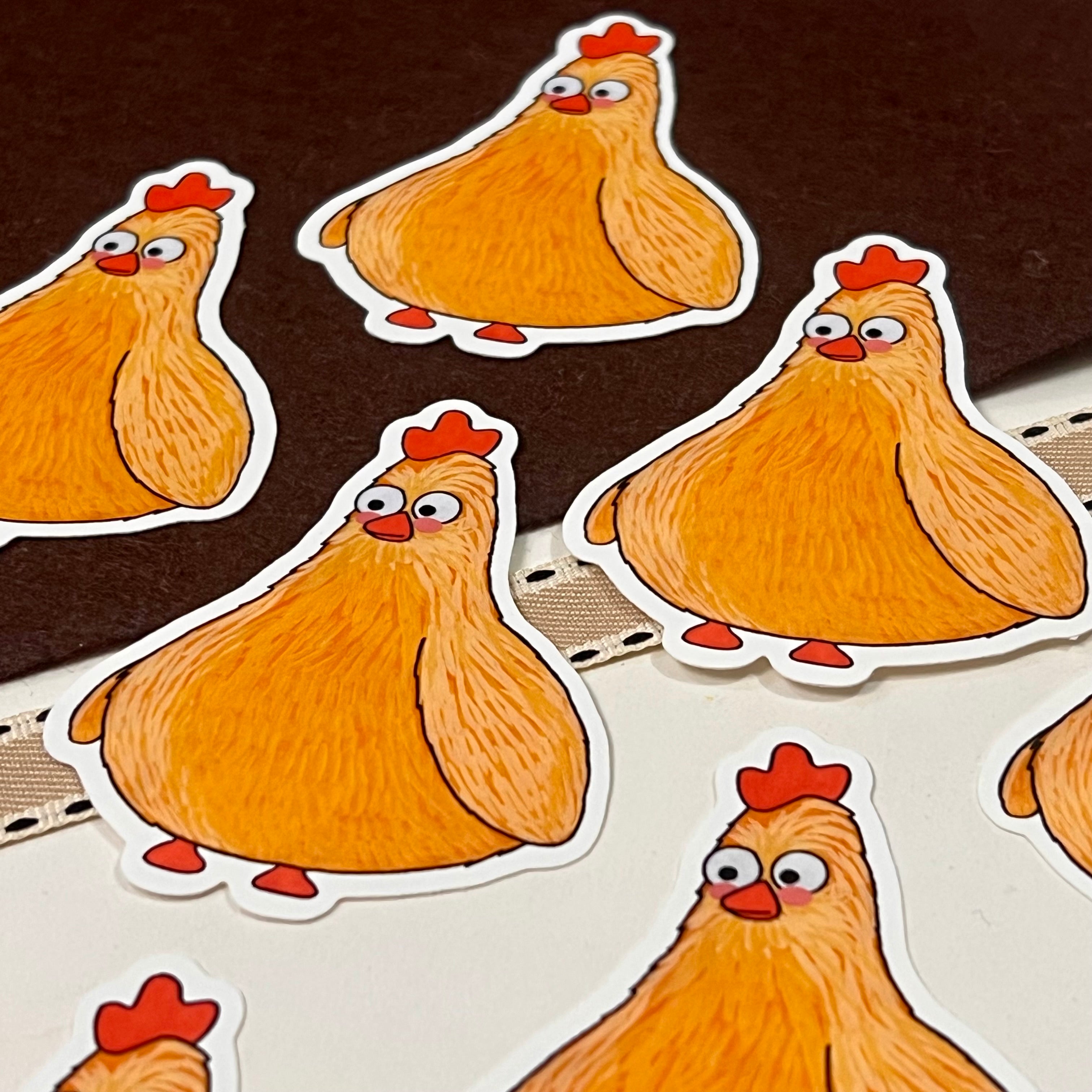 Hattie the Chicken Single Vinyl Sticker