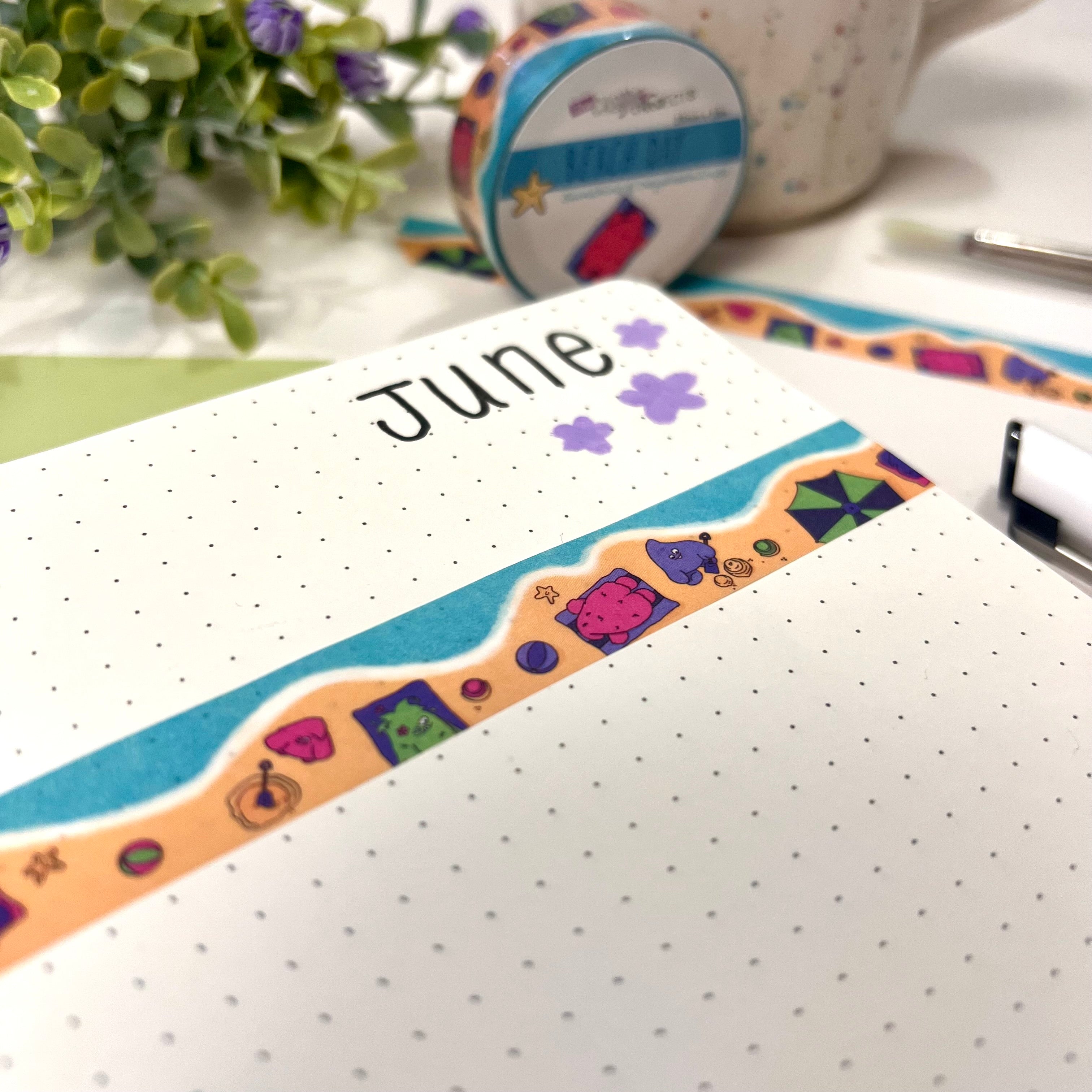 Beach Day Washi Tape 15mm x 10m