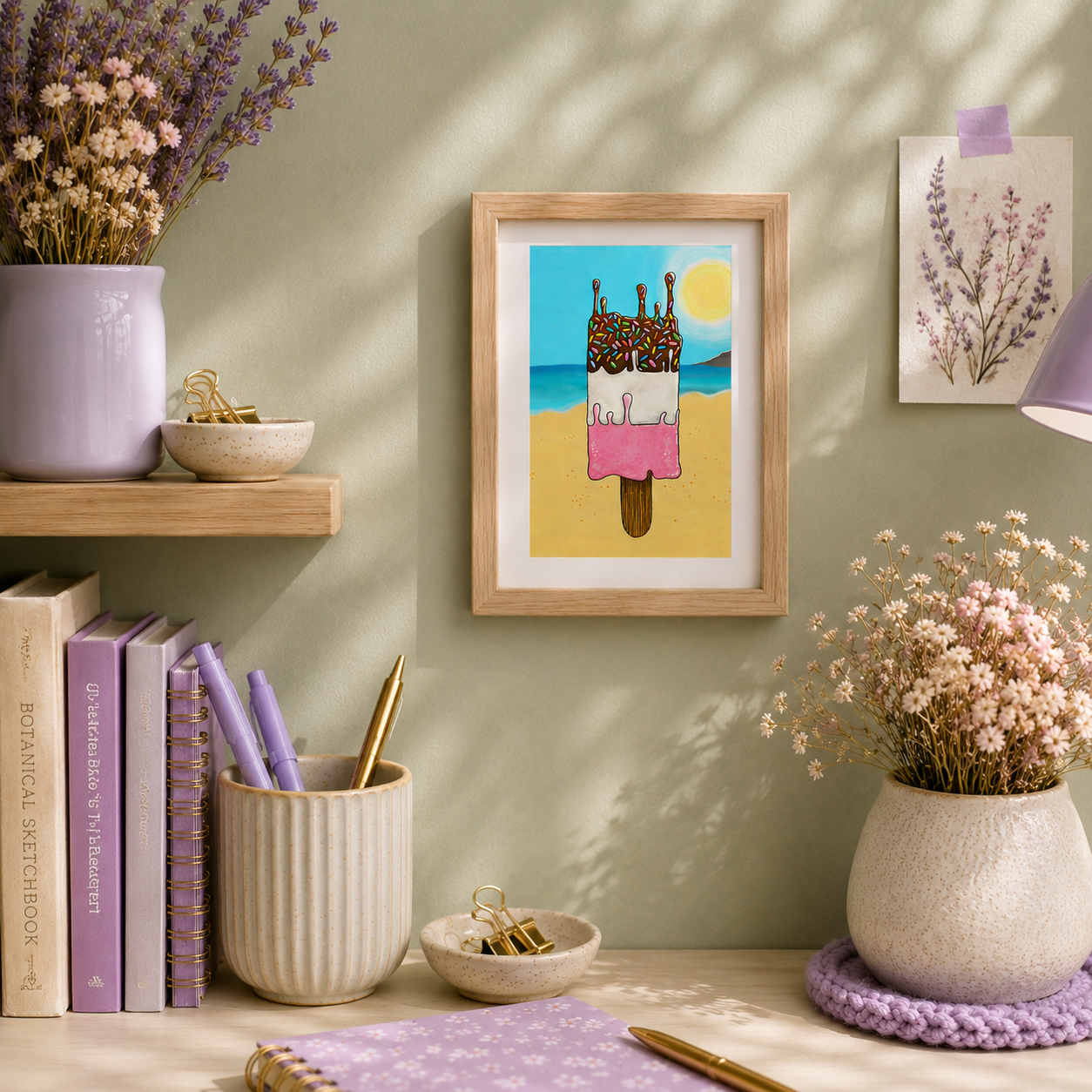 The Curious Melt That Defied Summer Art Print