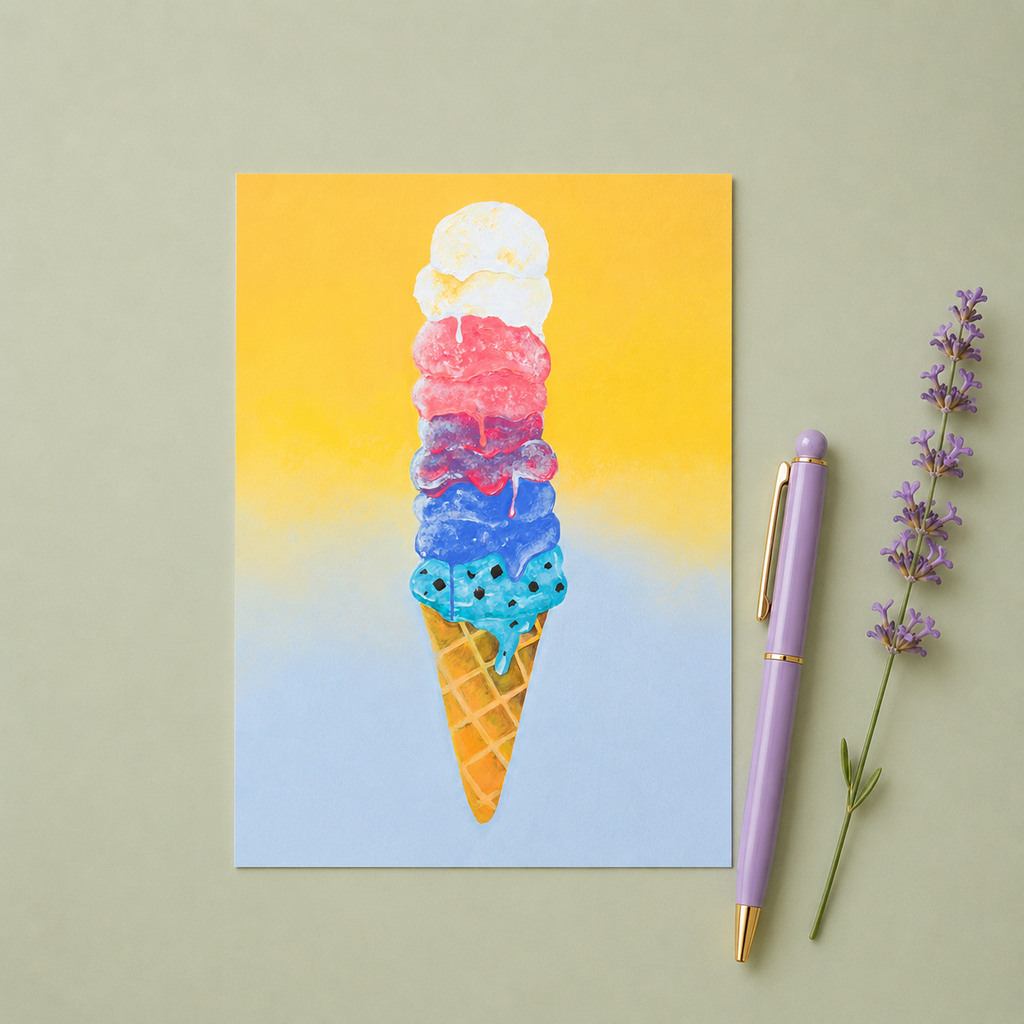 The Sweetest Scoop of Summer Icecream Art Print