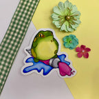 Frog Artist Duo Single Vinyl Stickers