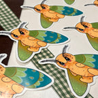 Pistachio the Moth Single Vinyl Sticker