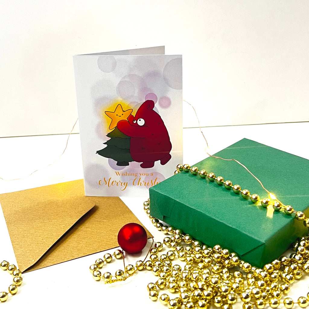 Snugglezilla Christmas Card