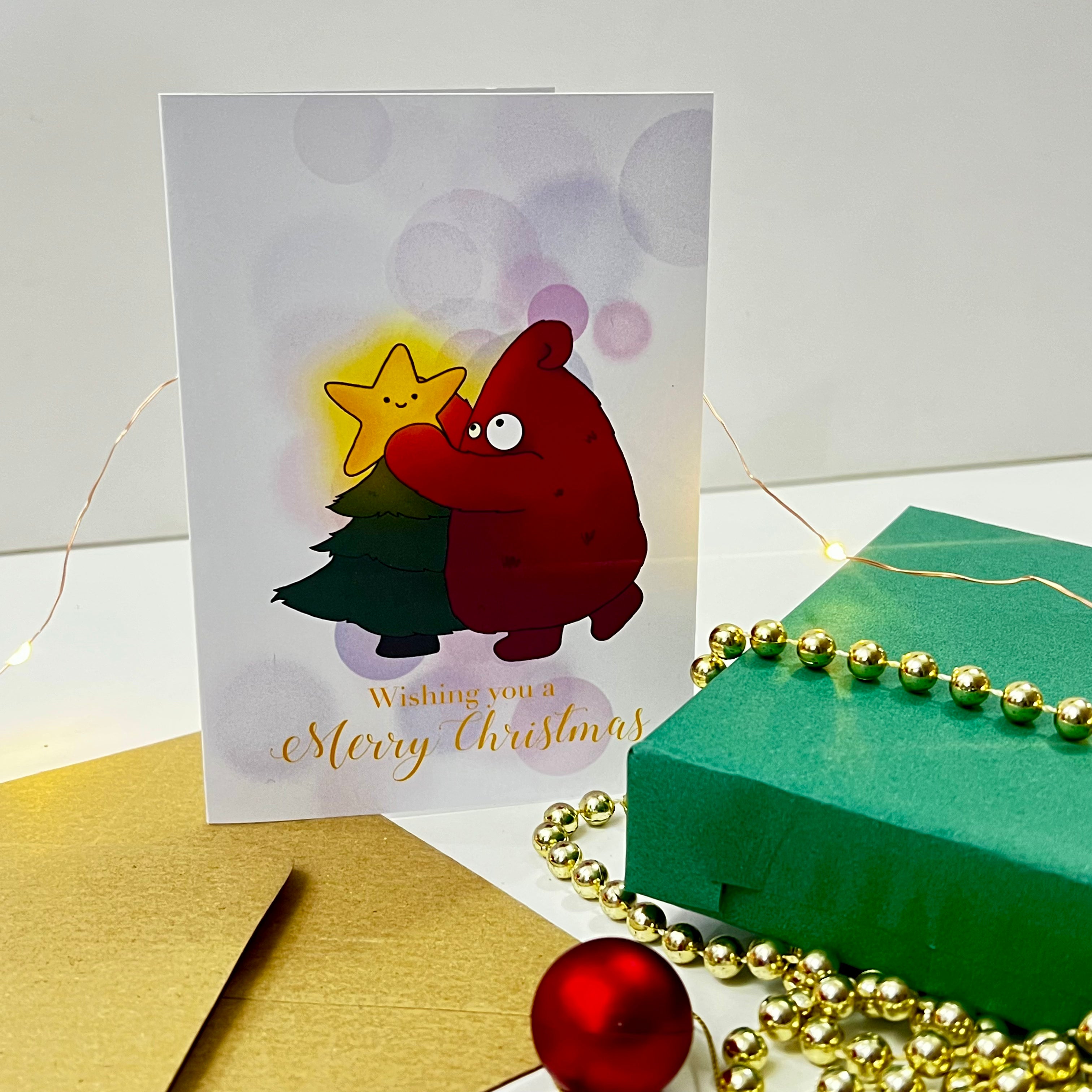 Snugglezilla Christmas Card