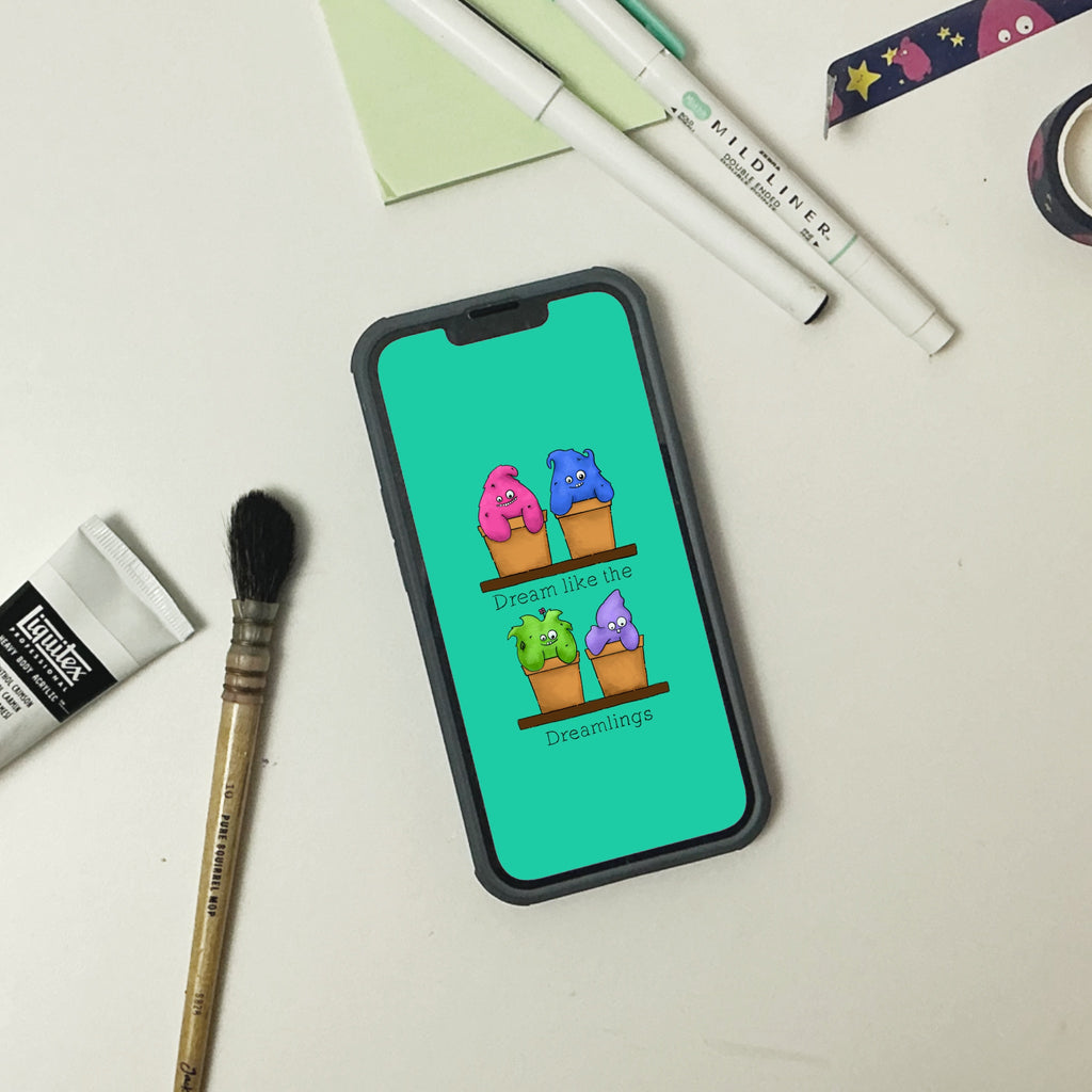 Hide and Seek with the Dreamlings: A Wallpaper Set for Phone, iPad and Desktop | Digital Download