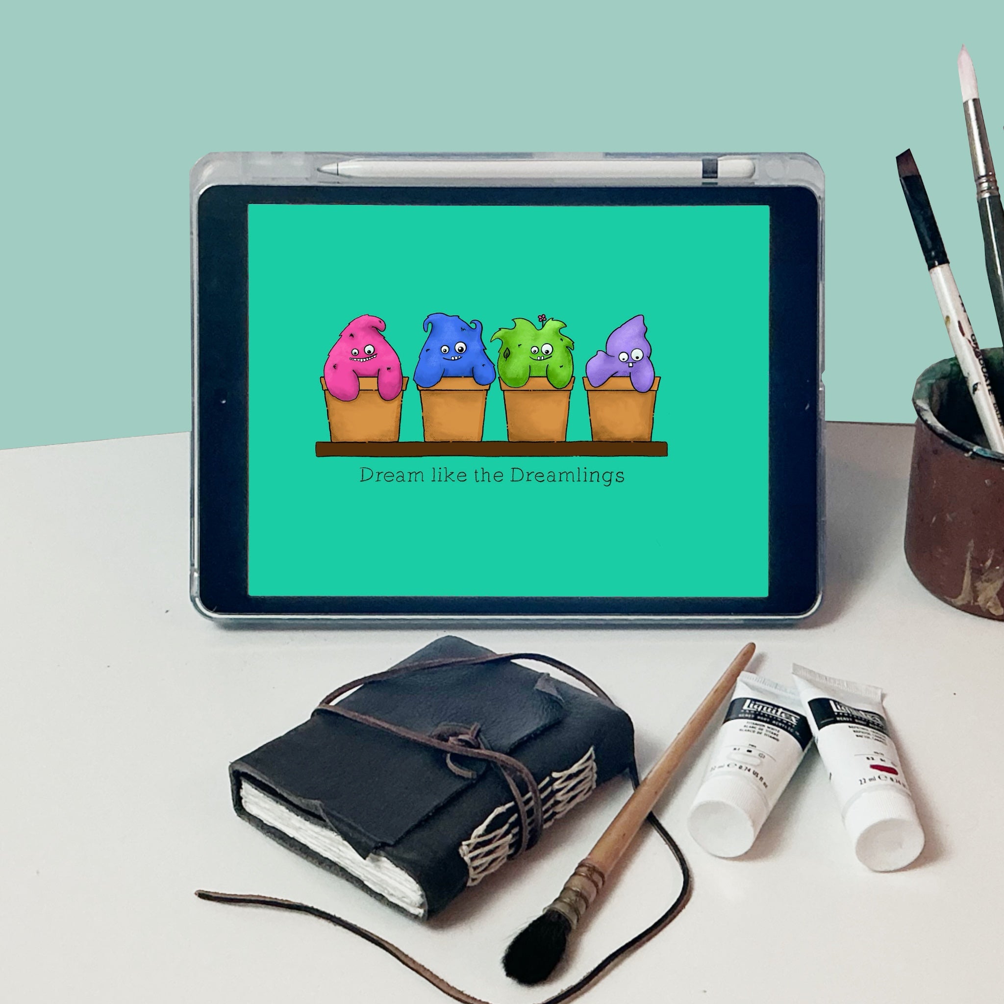 Hide and Seek with the Dreamlings: A Wallpaper Set for Phone, iPad and Desktop | Digital Download