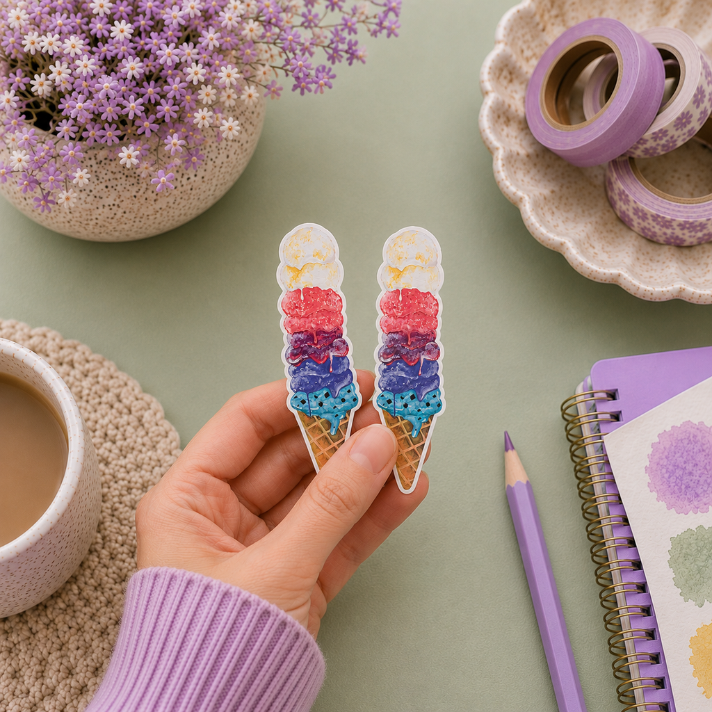 Icecream 2 Pack Vinyl Stickers